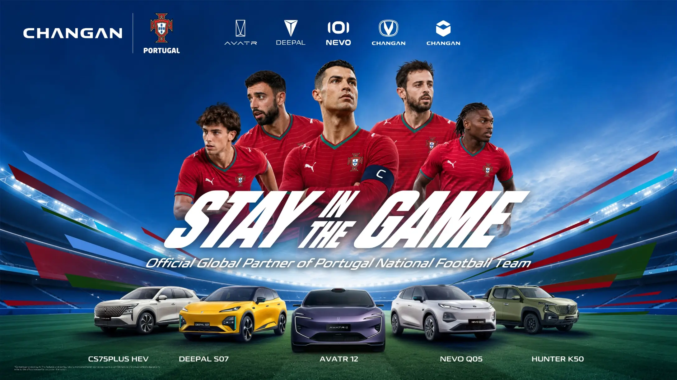 Changan Automobile sella alianza estratégica global con la selección nacional de fútbol de Portugal 